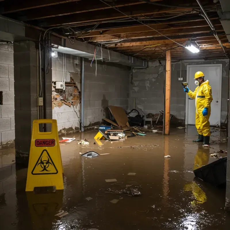 Flooded Basement Electrical Hazard in Pickens County, SC Property